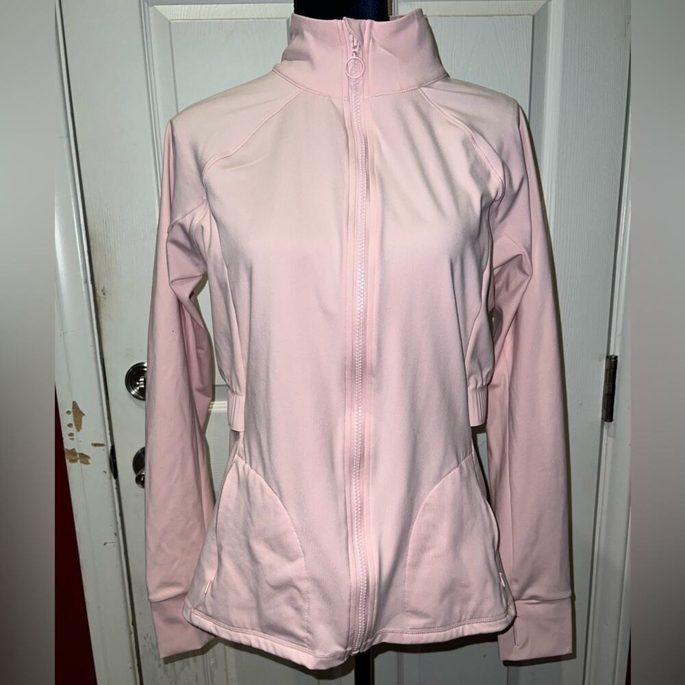 Fabletics Trinity Performance Jacket Pink Zip Up … - image 2